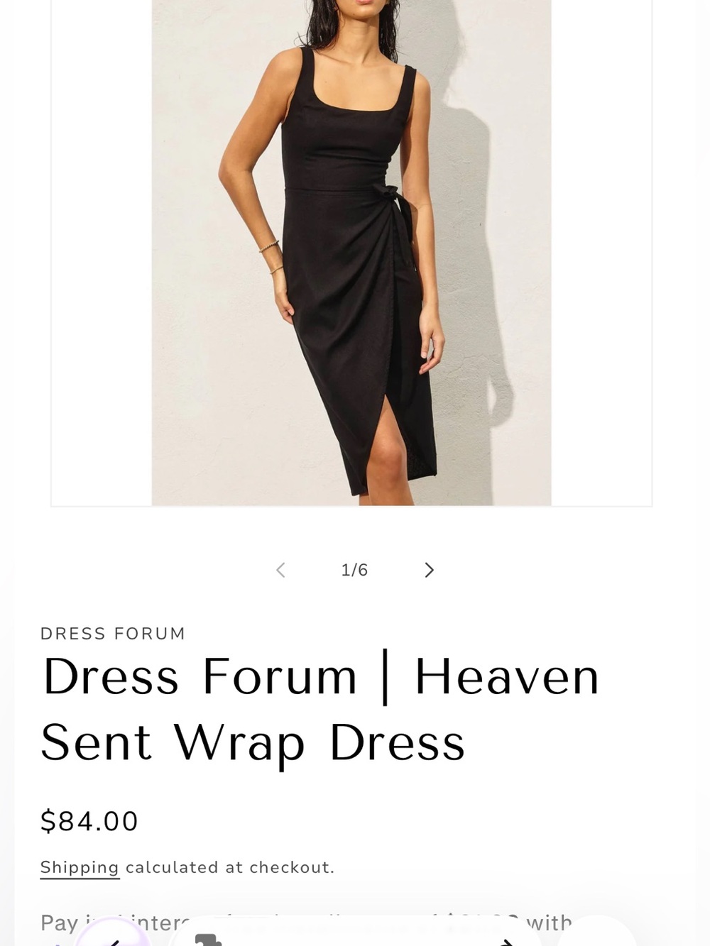 Dress Forum Black Sleeveless Wrap Maxi Dress